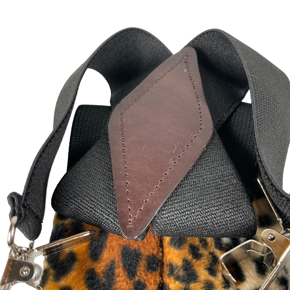 Handmade Cheetah Print Suspenders Alligator Clip 2x2 Faux Fur Halloween Costume - Picture 11 of 16